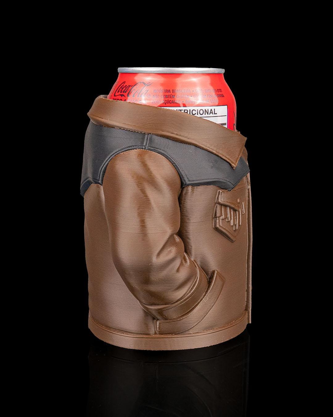 Suede Jacket Can Holder – 3D Printed Suede Jacket Can Sleeve, Cozy Drink Holder, Funny Gift for Him & Her