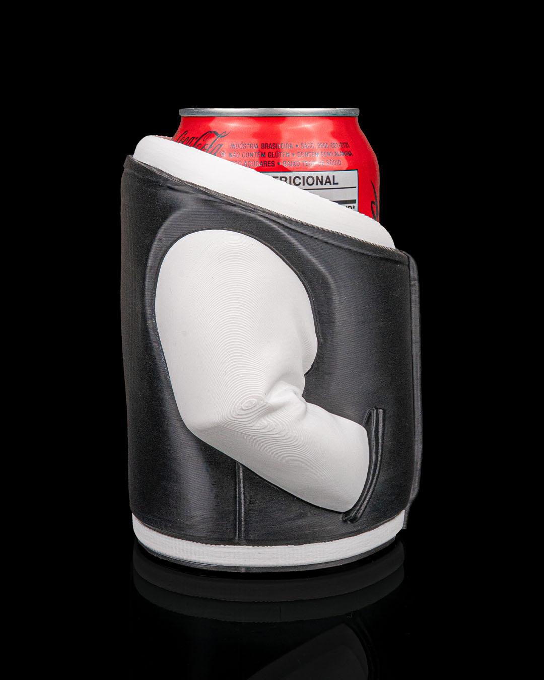Varsity Jacket Can Holder – 3D Printed Varsity Jacket Can Sleeve, Cozy Drink Holder, Funny Gift for Him & Her