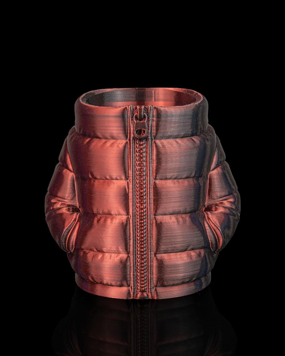 Puffer Jacket Can Holder – 3D Printed Puffer Jacket t Can Sleeve, Cozy Drink Holder, Funny Gift for Him & Her
