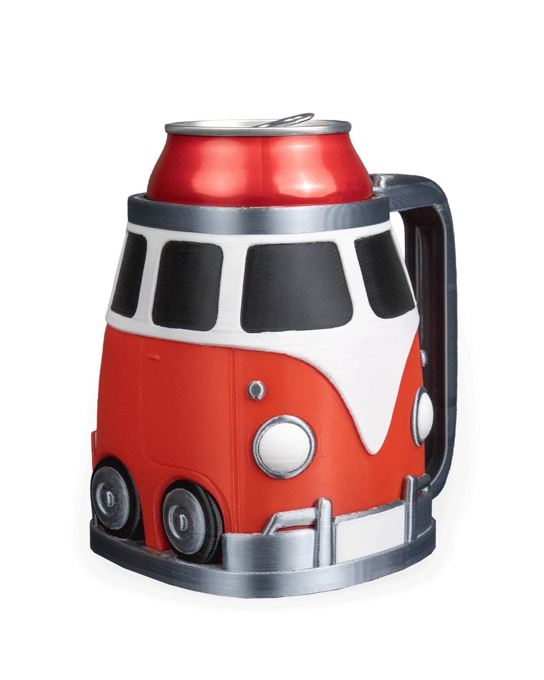 Retro Van Can Holder Beach Style Drink Holder for Desk Bar or Gift Can Holder 3D Printed Cozy Drink Holder Funny Gift for Him & Her