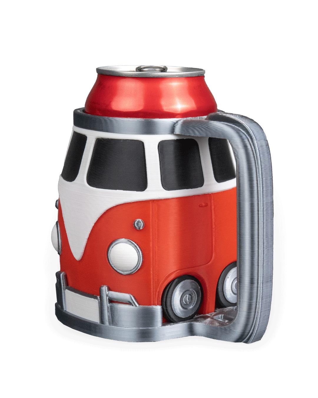 Retro Van Can Holder Beach Style Drink Holder for Desk Bar or Gift Can Holder 3D Printed Cozy Drink Holder Funny Gift for Him & Her