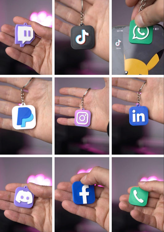Personalised NFC Keychain | Custom NFC Tag with Icon | Social Media, Crypto & Contact Sharing | Gift Idea