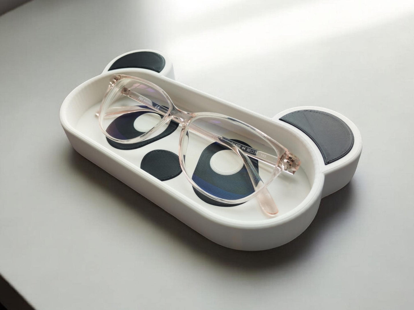 3D Printed Panda Glass Holder Tray | Unique Desk Organizer | Cute Accessory Stand