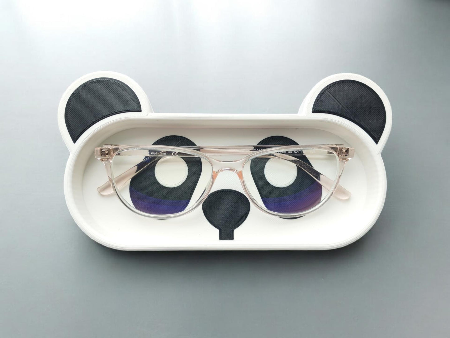 3D Printed Panda Glass Holder Tray | Unique Desk Organizer | Cute Accessory Stand