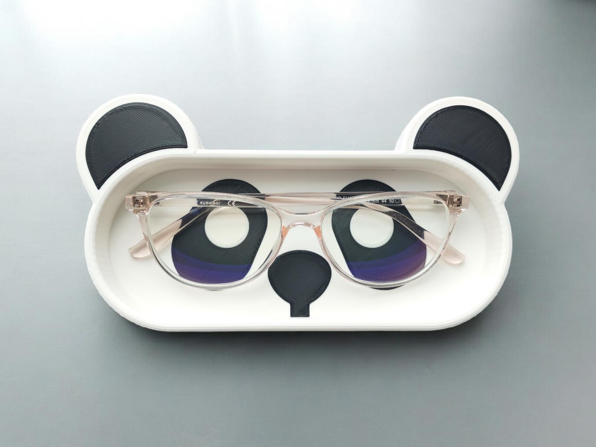 3D Printed Panda Glass Holder Tray | Unique Desk Organizer | Cute Accessory Stand