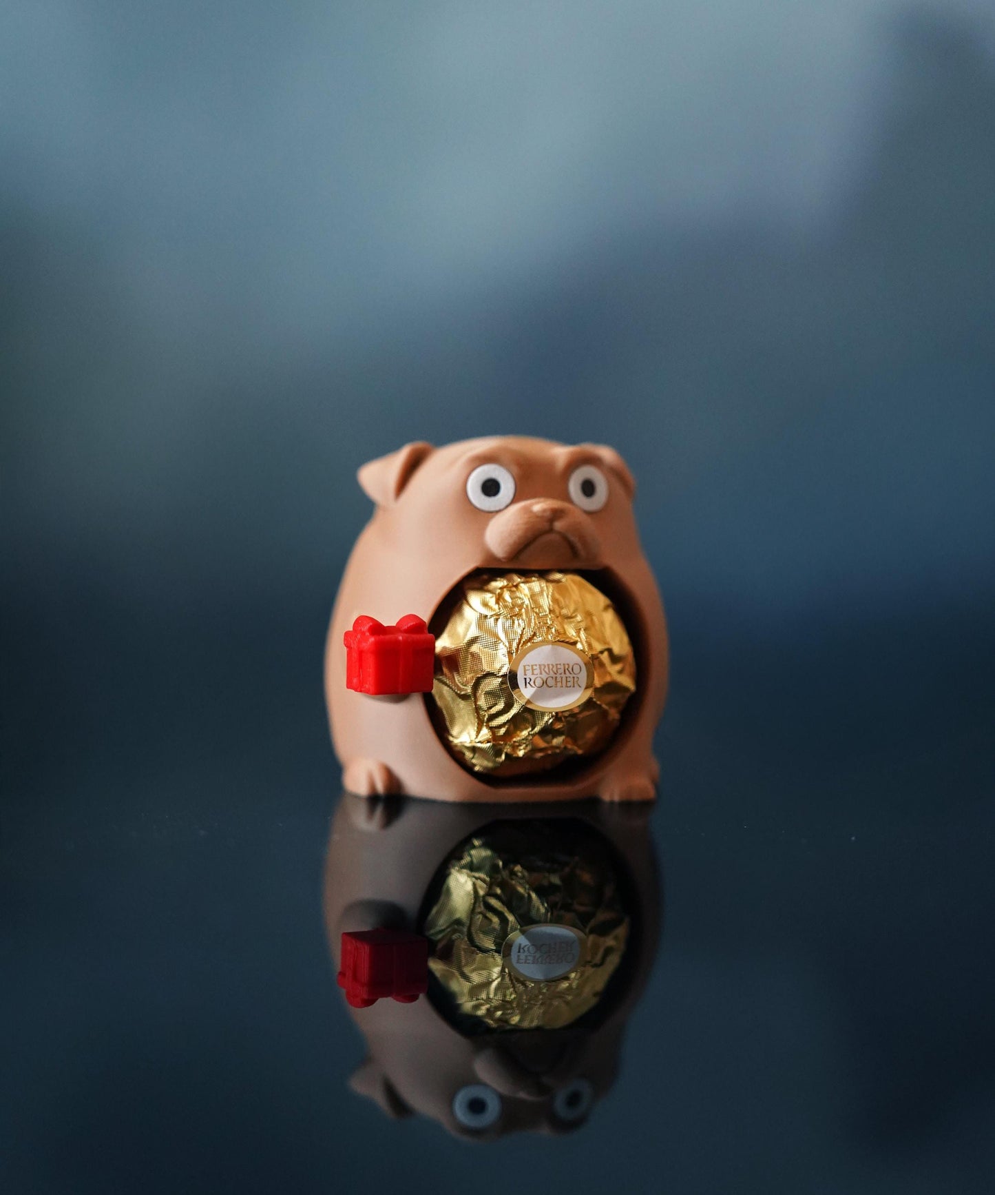 Chonkers Dog Chocolate Holder – Grumpy Round 3D Printed Cat Decor