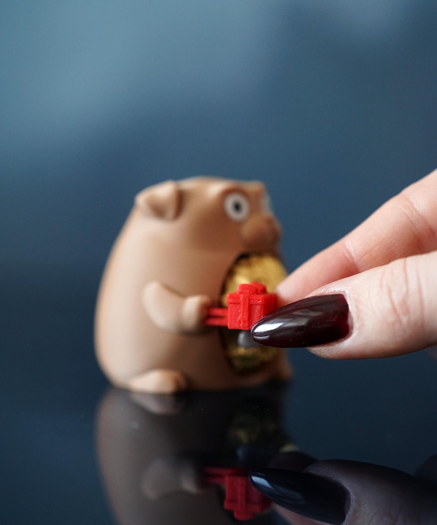 Chonkers Dog Chocolate Holder – Grumpy Round 3D Printed Cat Decor