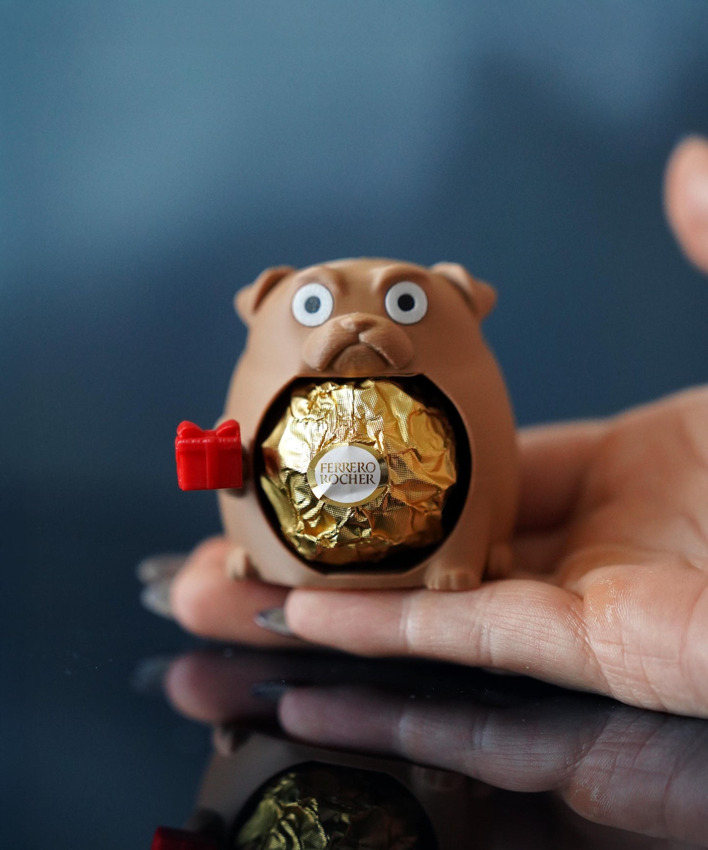 Chonkers Dog Chocolate Holder – Grumpy Round 3D Printed Cat Decor