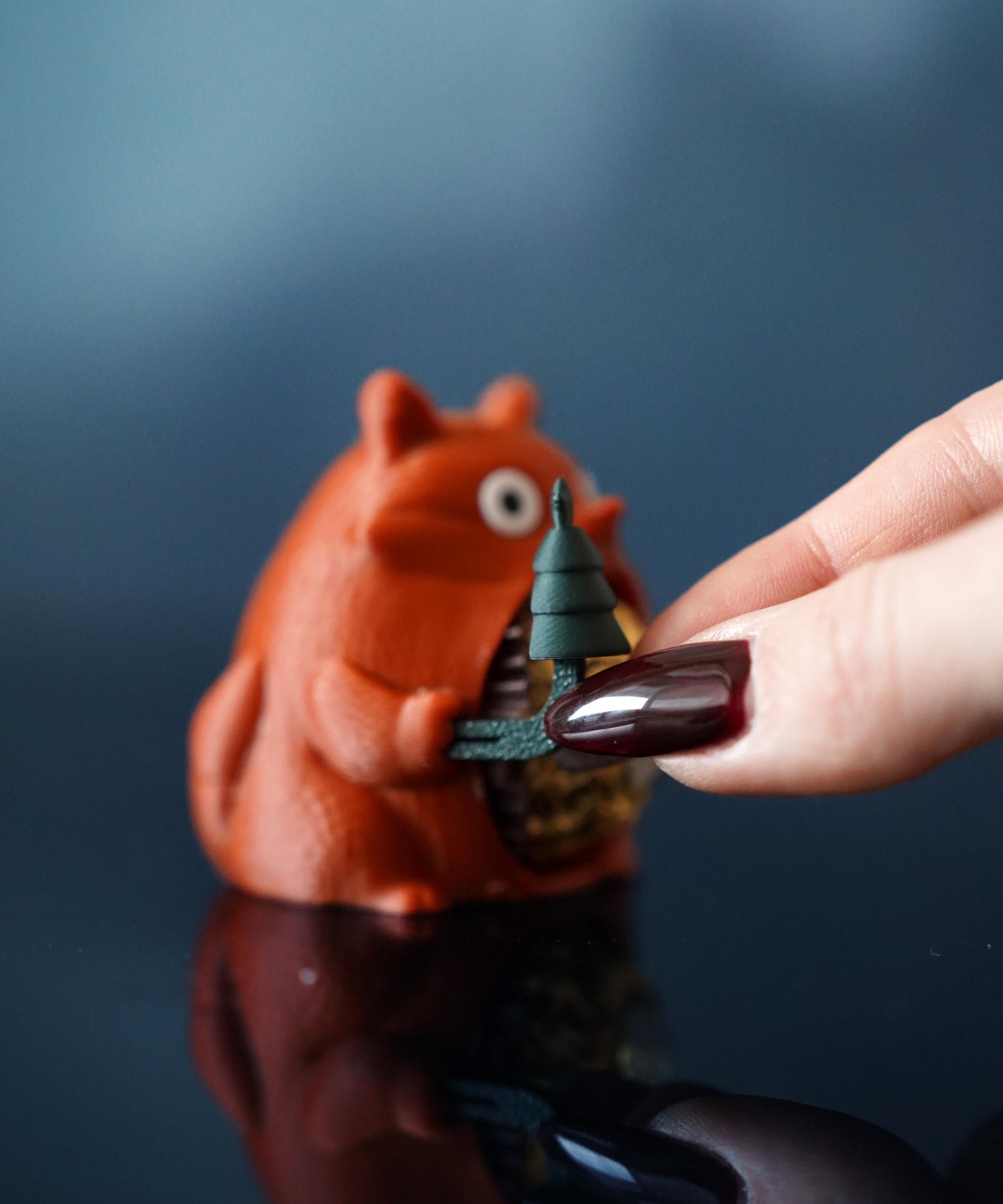Chonkers Fox Chocolate Holder – Grumpy Round 3D Printed Cat Decor