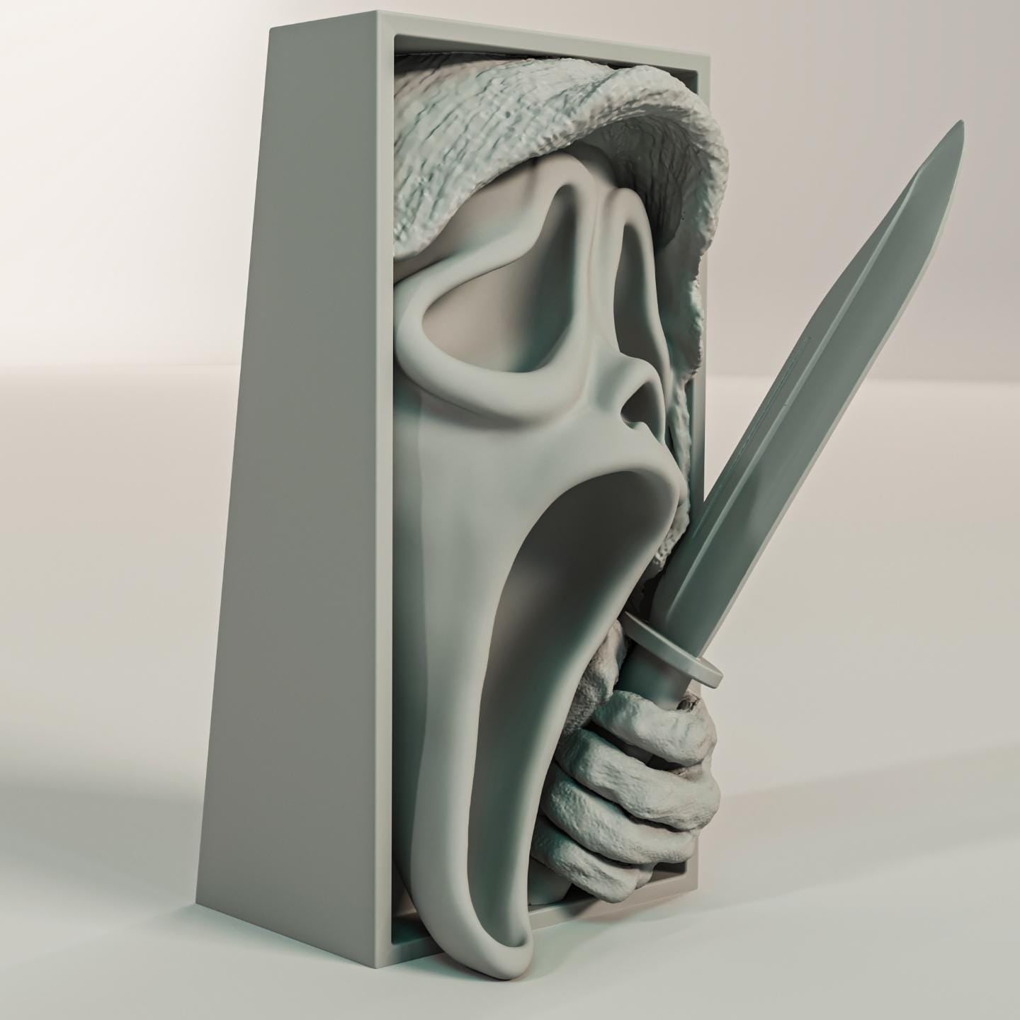 Horror Fan Book Nook | Creepy Bookshelf Insert for Horror Lovers 3D Printed