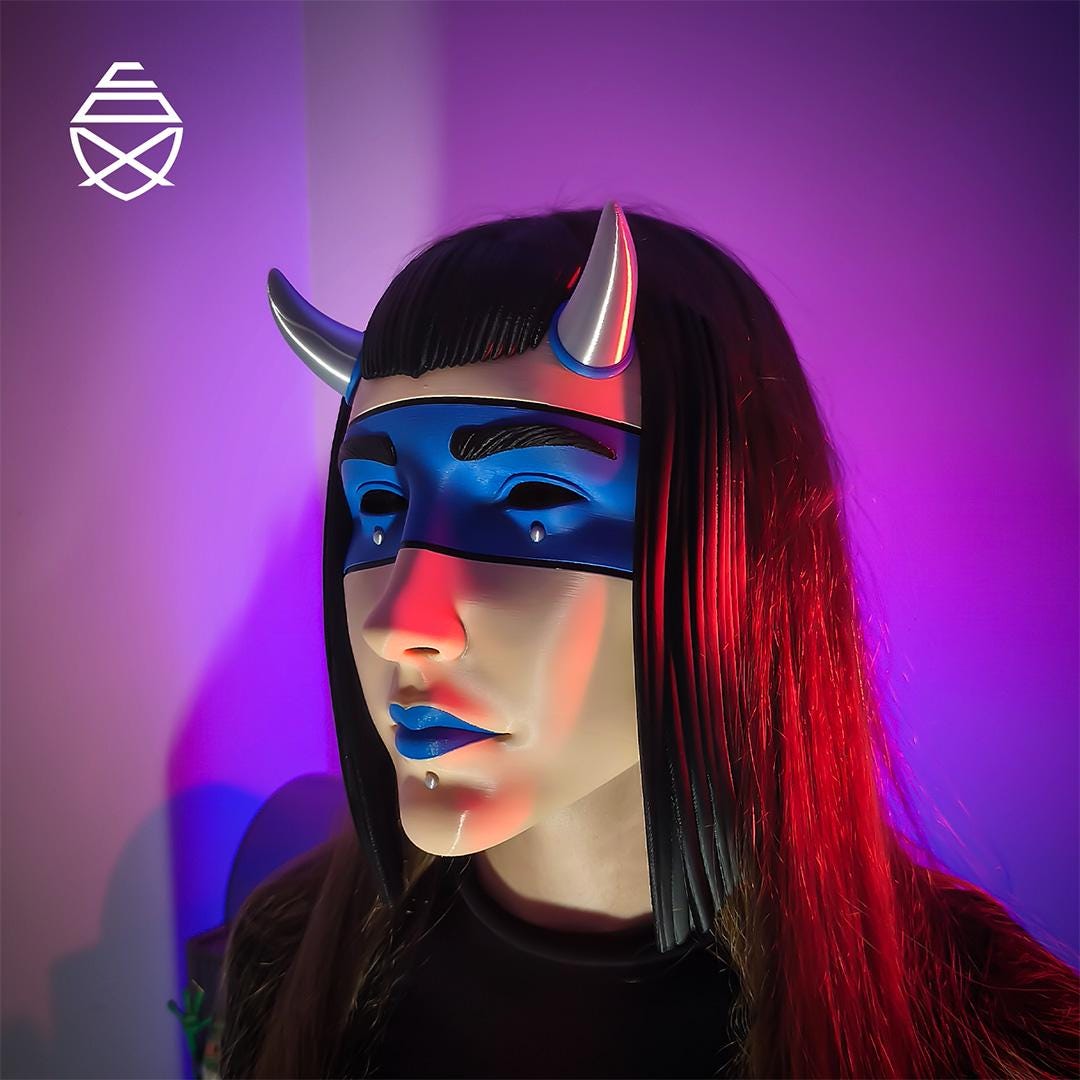 3D Printed Veil Mask – Japanese Mythology