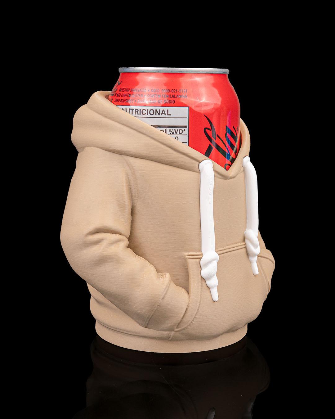 Hoodie Can Holder – 3D Printed Hoodie Can Sleeve, Cozy Drink Holder, Funny Gift for Him & Her