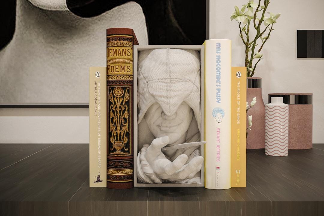 Renaissance Assassin Book Nook | Historical Fantasy Bookshelf Insert 3D Printed