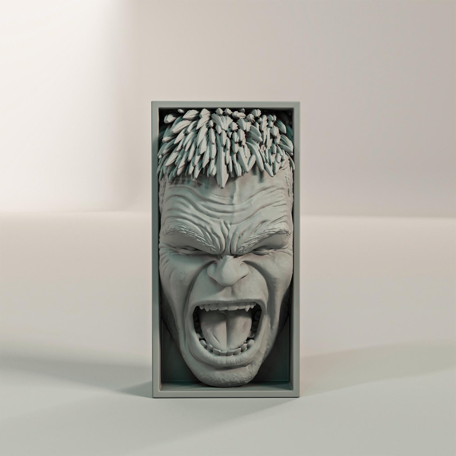 Gamma Mutant Book Nook | Superhero-Style Bookshelf Insert 3D Printed