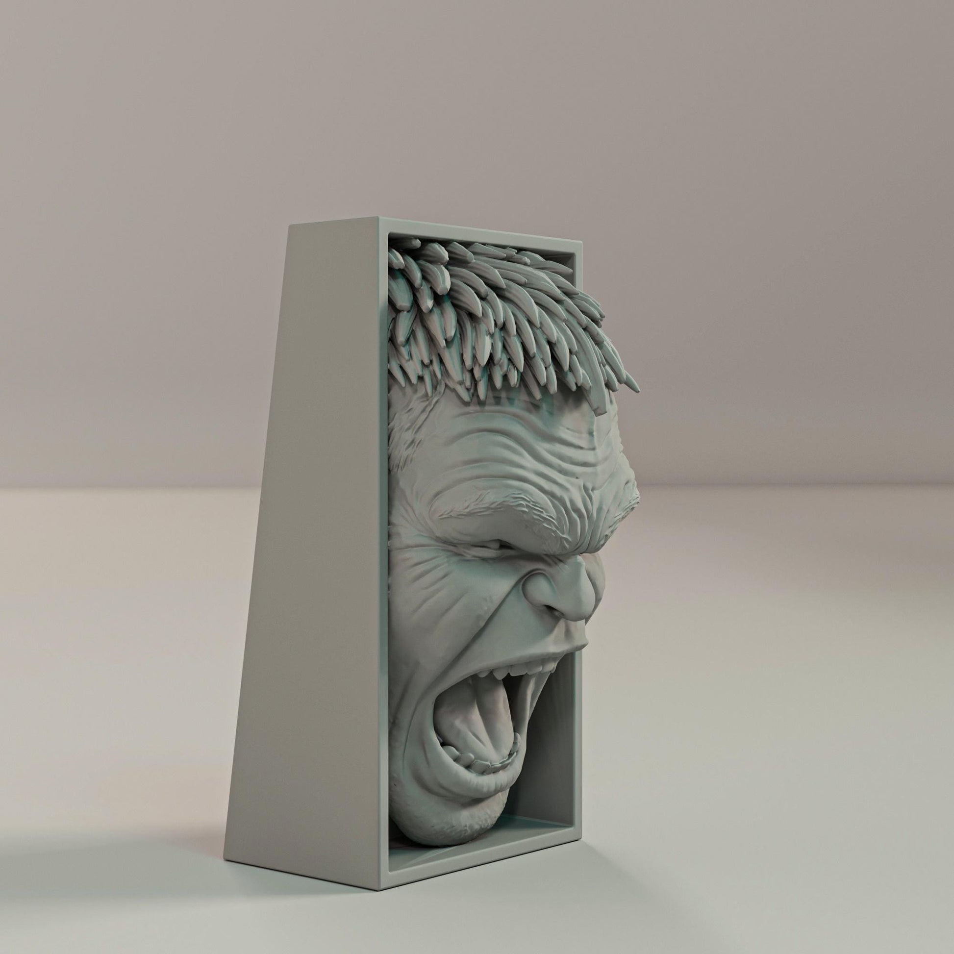 Gamma Mutant Book Nook | Superhero-Style Bookshelf Insert 3D Printed