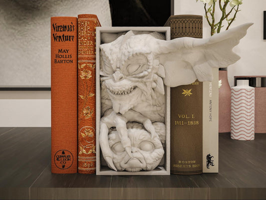 Mischievous Creature Book Nook | Fantasy Horror Bookshelf Insert 3D Printed