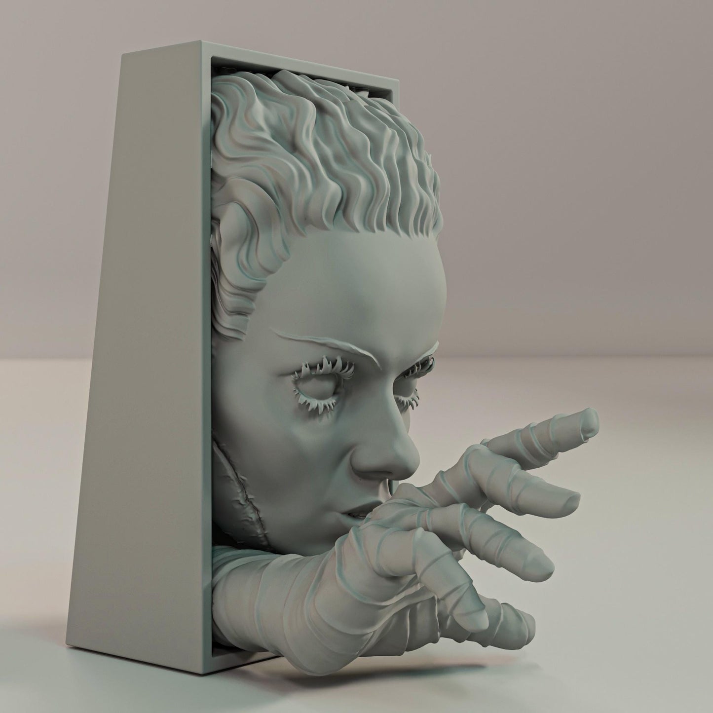 Gothic Monster Bride Book Nook | Classic Horror Bookshelf Insert 3D Printed