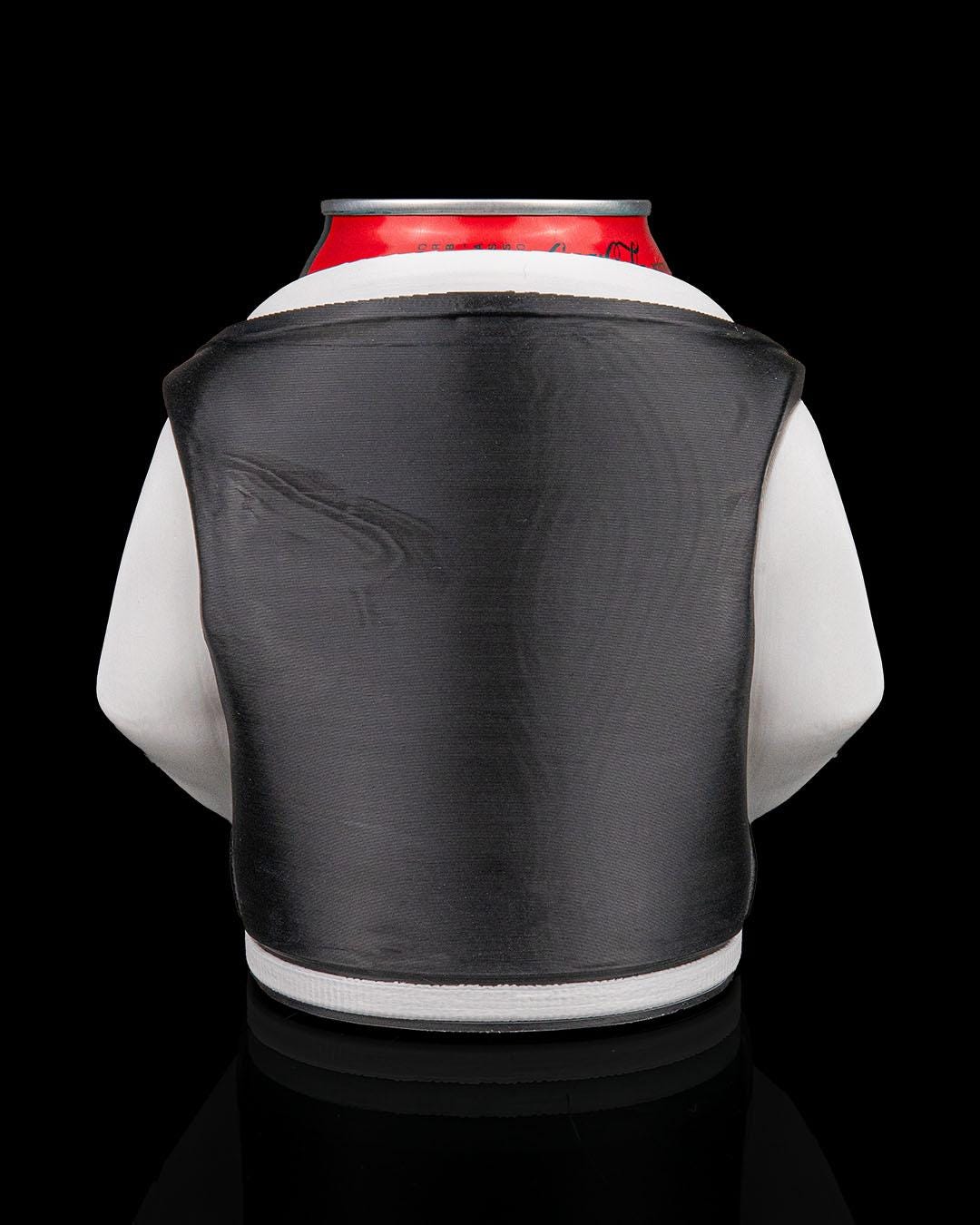 Varsity Jacket Can Holder – 3D Printed Varsity Jacket Can Sleeve, Cozy Drink Holder, Funny Gift for Him & Her