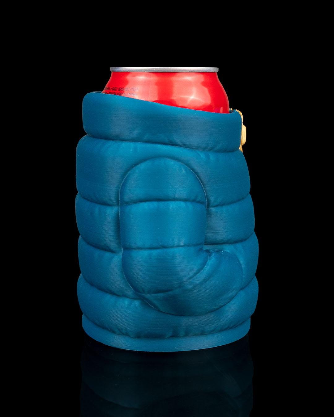 Puffer Jacket Can Holder – 3D Printed Puffer Jacket t Can Sleeve, Cozy Drink Holder, Funny Gift for Him & Her