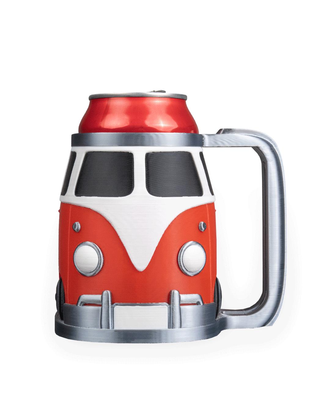 Retro Van Can Holder Beach Style Drink Holder for Desk Bar or Gift Can Holder 3D Printed Cozy Drink Holder Funny Gift for Him & Her