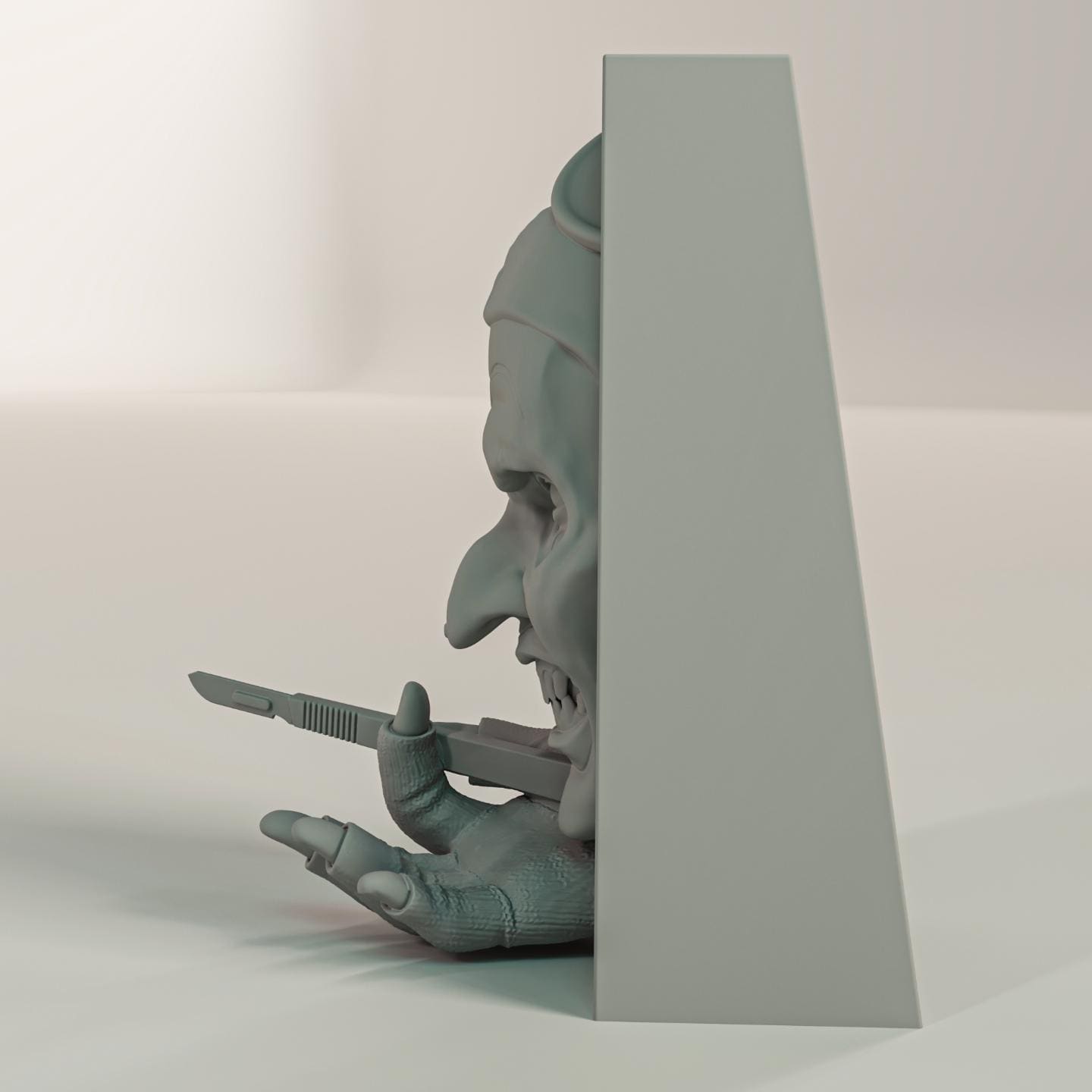Art the Clown Book Nook and Wall Mount 3D Printed