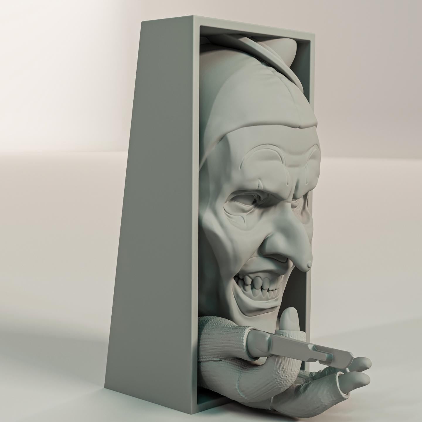 Art the Clown Book Nook and Wall Mount 3D Printed