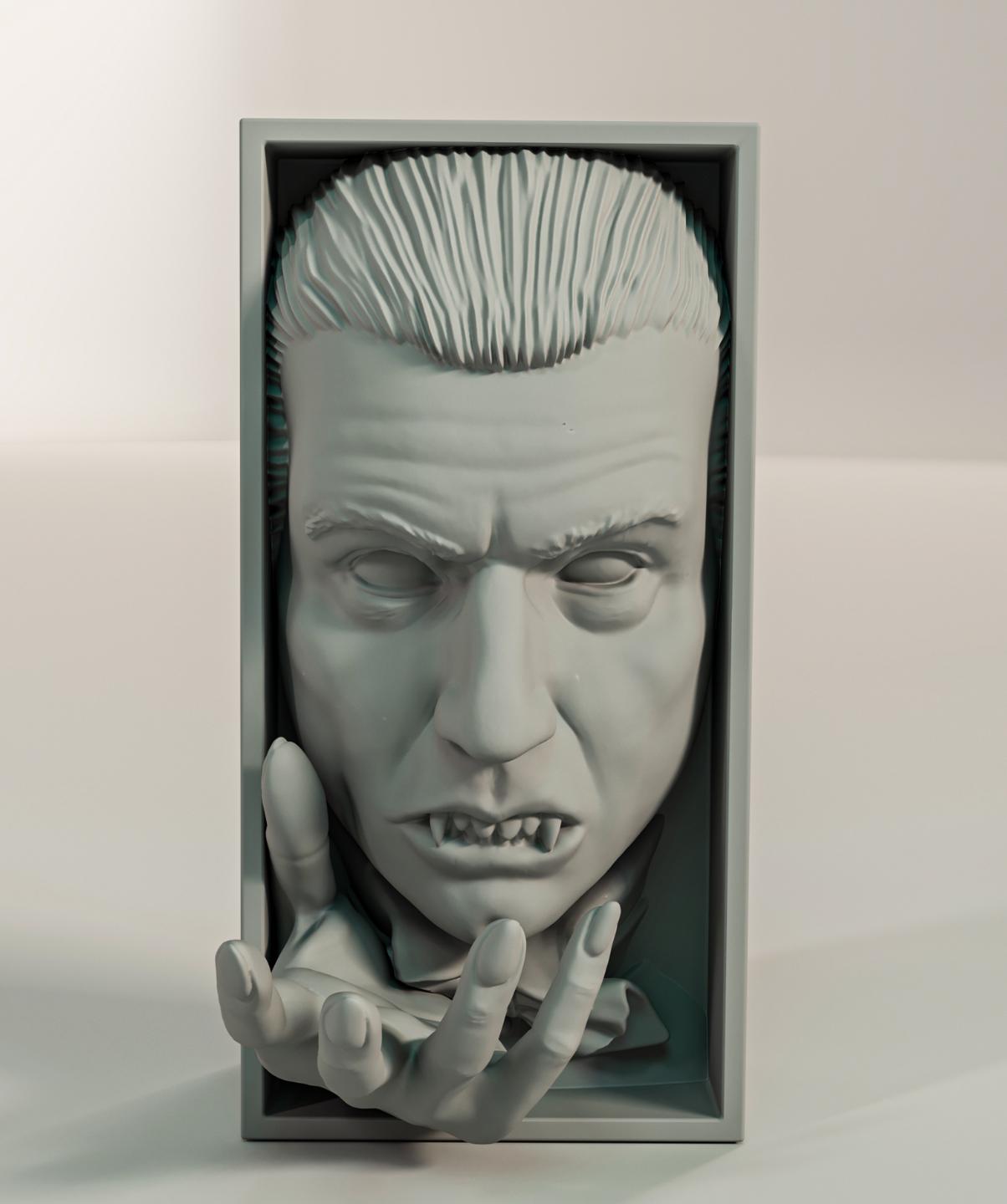 Gothic Vampire Book Nook | Dark Fantasy Bookshelf Insert 3D Printed