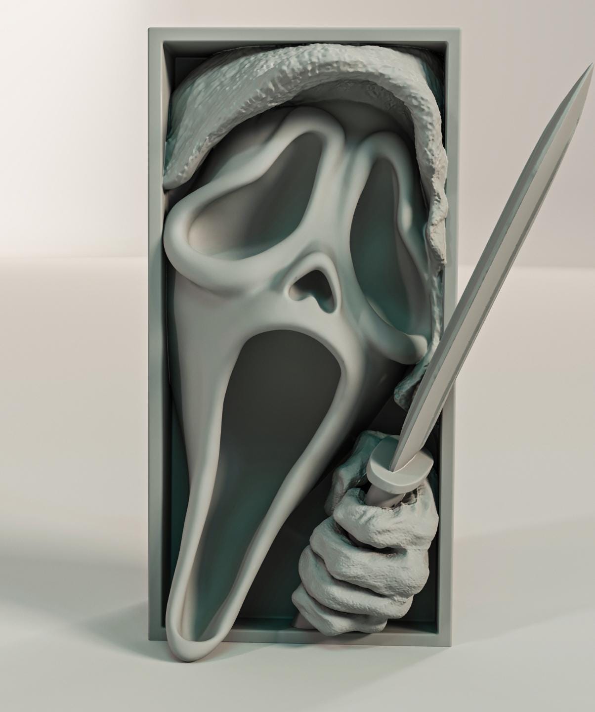 Horror Fan Book Nook | Creepy Bookshelf Insert for Horror Lovers 3D Printed