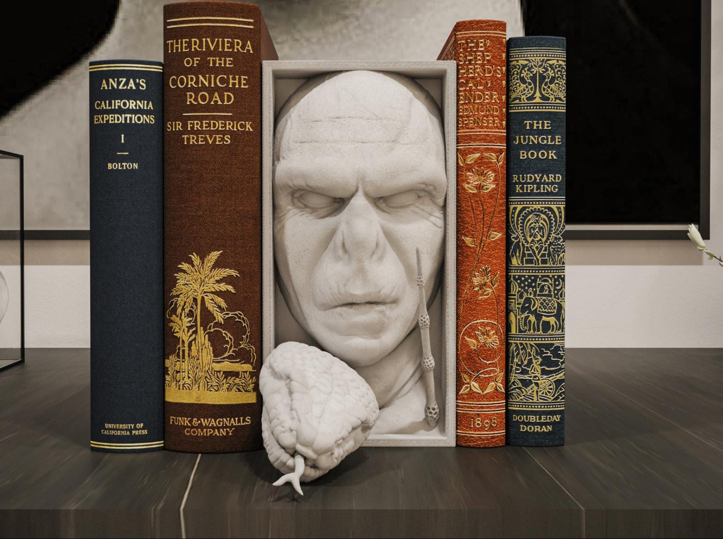 Dark Wizard Book Nook | Fantasy Magic Bookshelf Insert 3D Printed