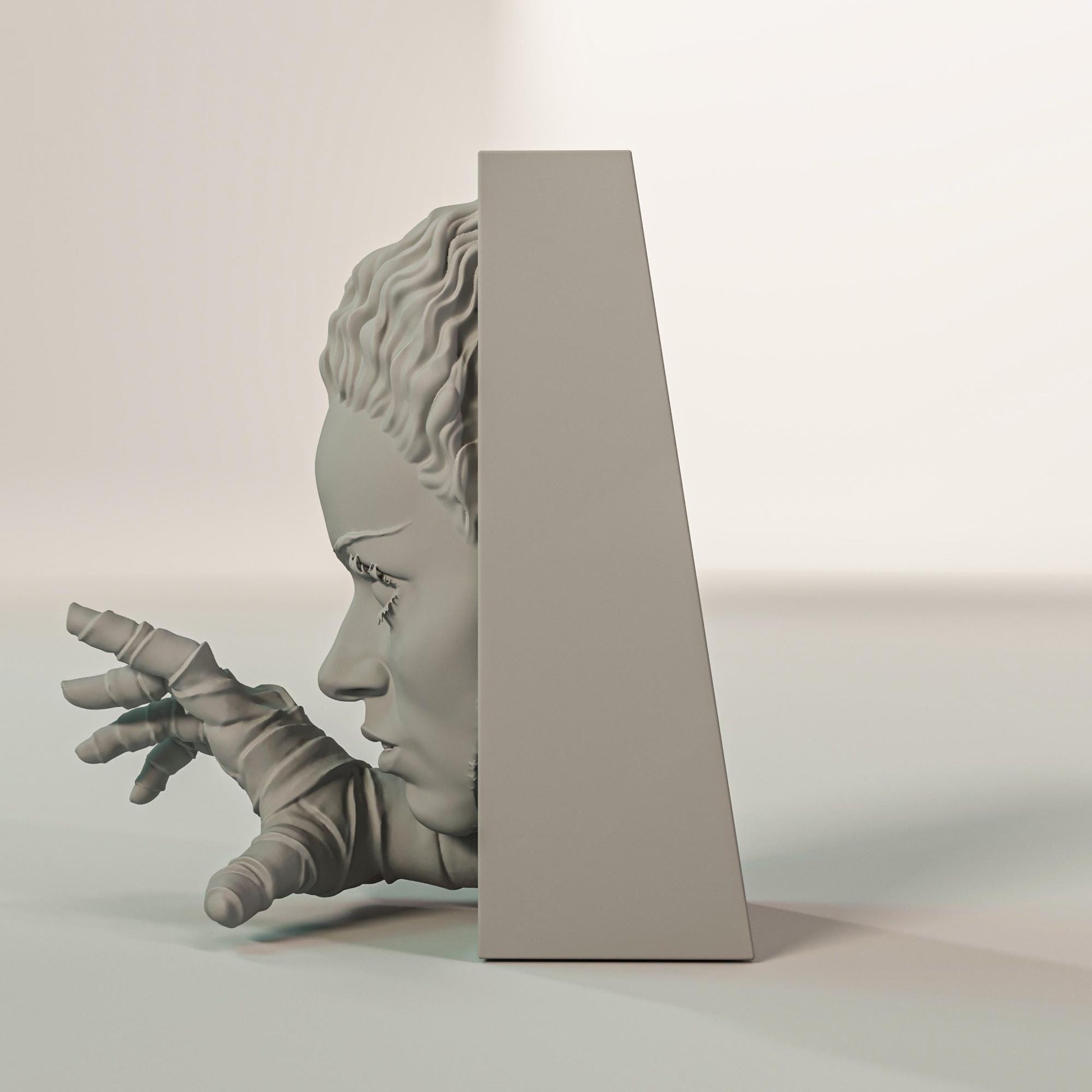 Gothic Monster Bride Book Nook | Classic Horror Bookshelf Insert 3D Printed