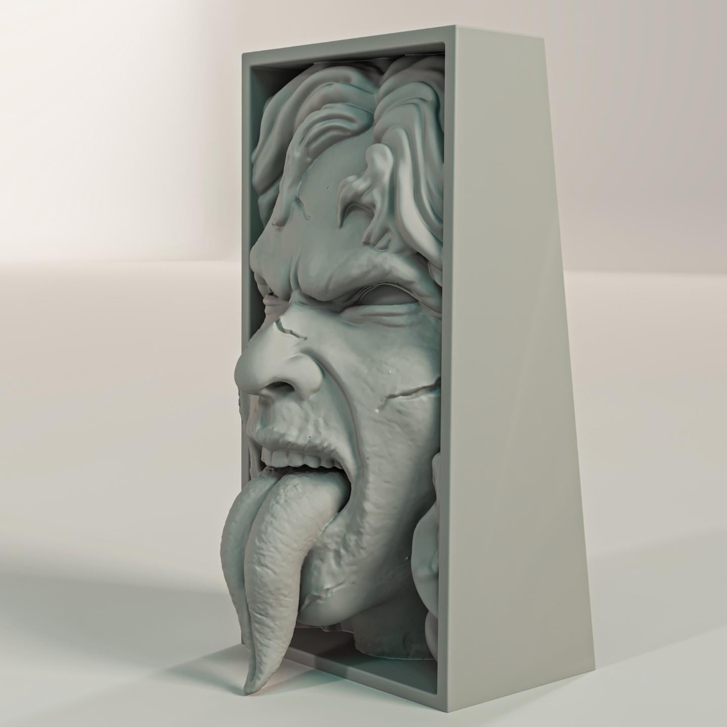 Possessed Girl Book Nook | Supernatural Horror Bookshelf Insert3D Printed