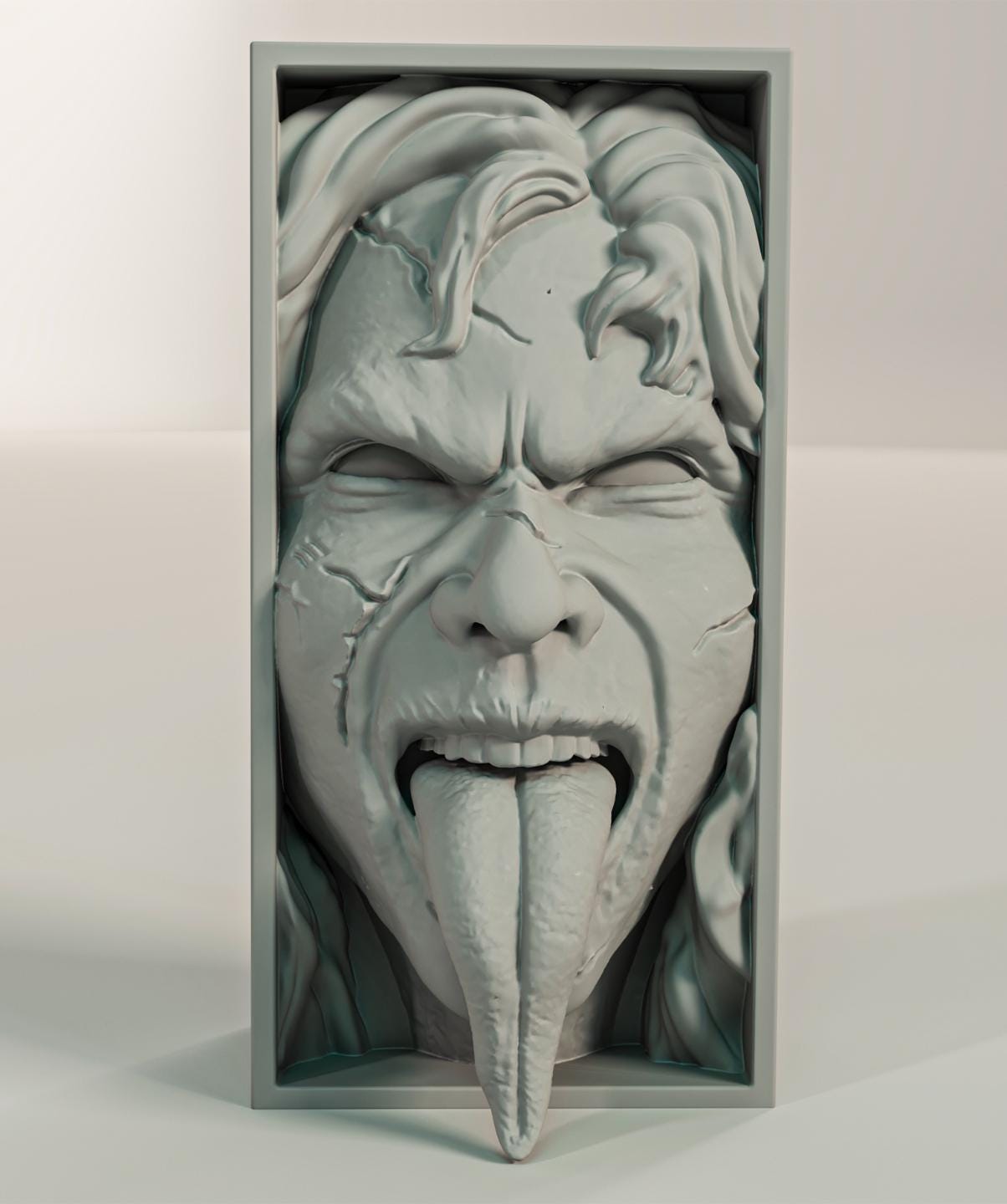 Possessed Girl Book Nook | Supernatural Horror Bookshelf Insert3D Printed