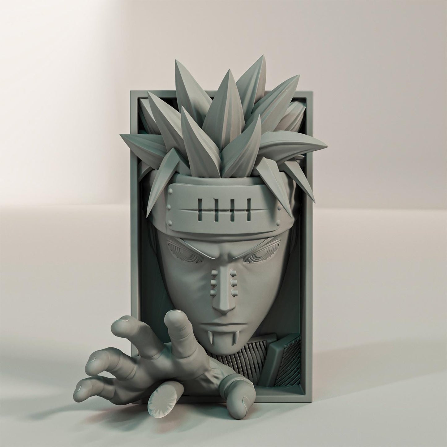 Dark Anime Villain Book Nook | Manga-Style Bookshelf Insert 3D Printed