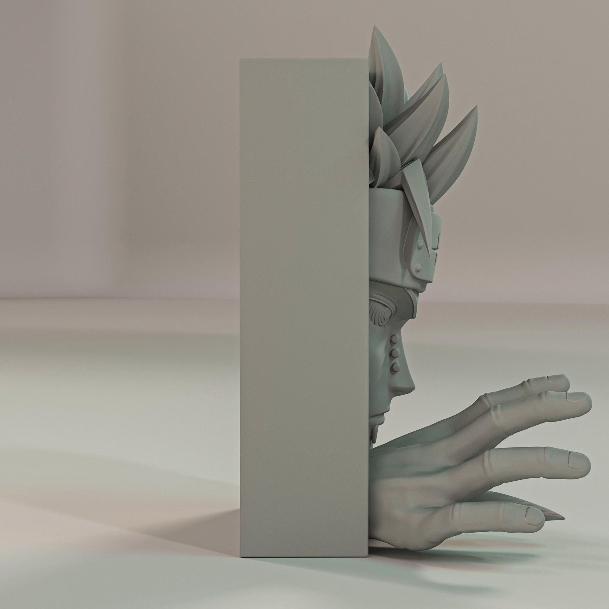 Dark Anime Villain Book Nook | Manga-Style Bookshelf Insert 3D Printed