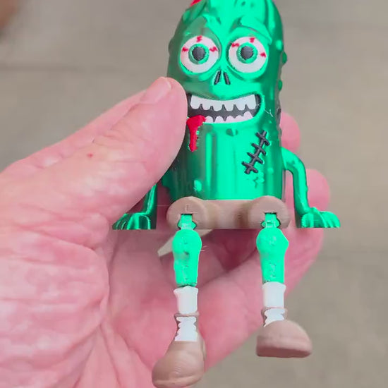 3D Printed Demented Pickle – Spooky Halloween Decoration