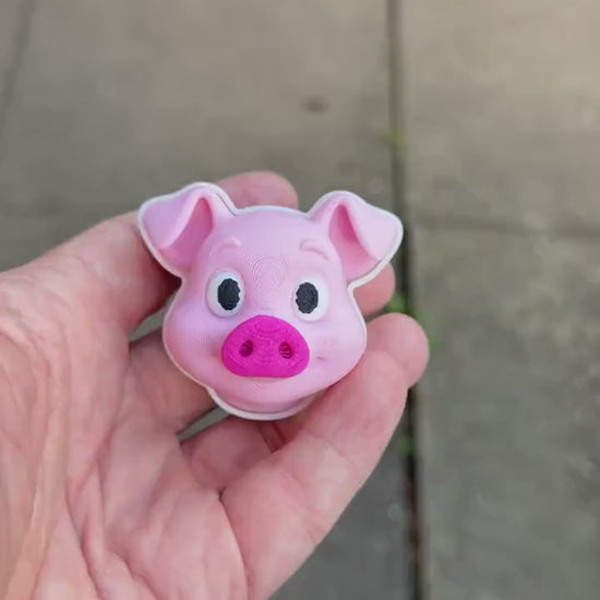3D Printed Pig Clicker – Cute Fidget Toy for Stress & Focus