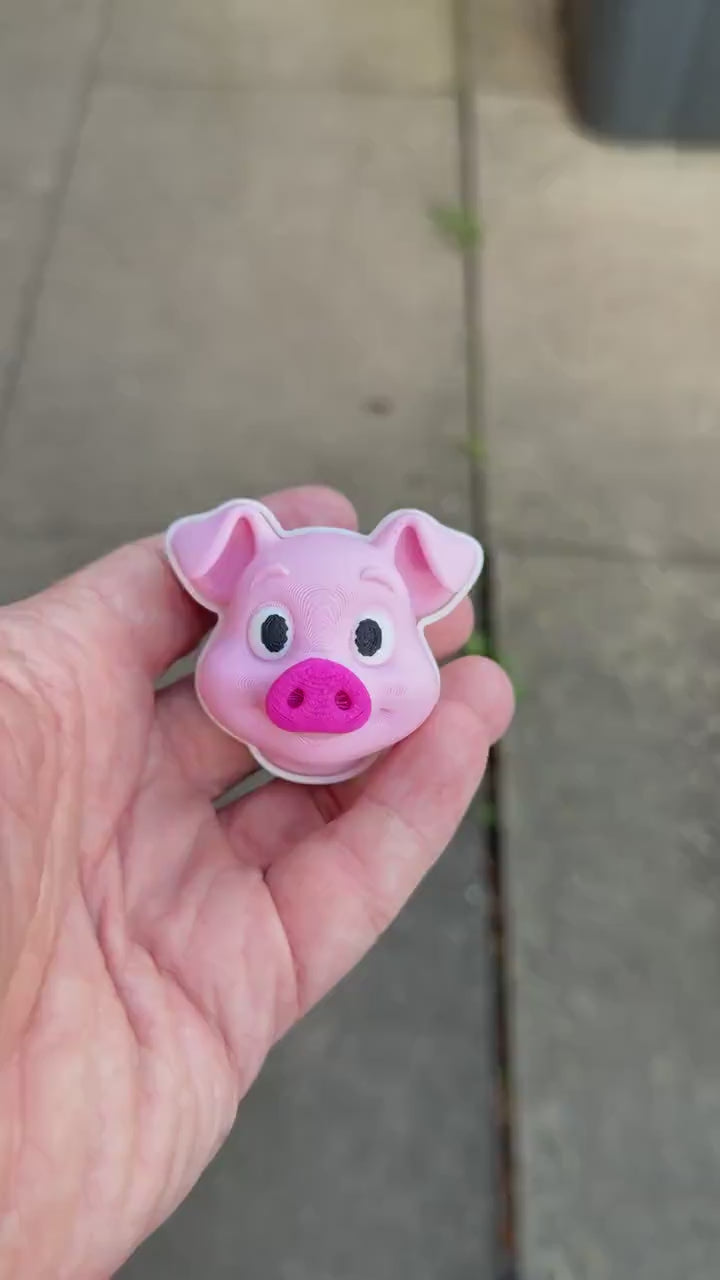 3D Printed Pig Clicker – Cute Fidget Toy for Stress & Focus