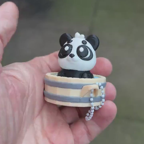 3D Printed Hot spring Panda Clicker Fidget | ADHD Sensory Toy | Quiet Stress Relief Button | Focus & Anxiety Aid | Desk Fidget