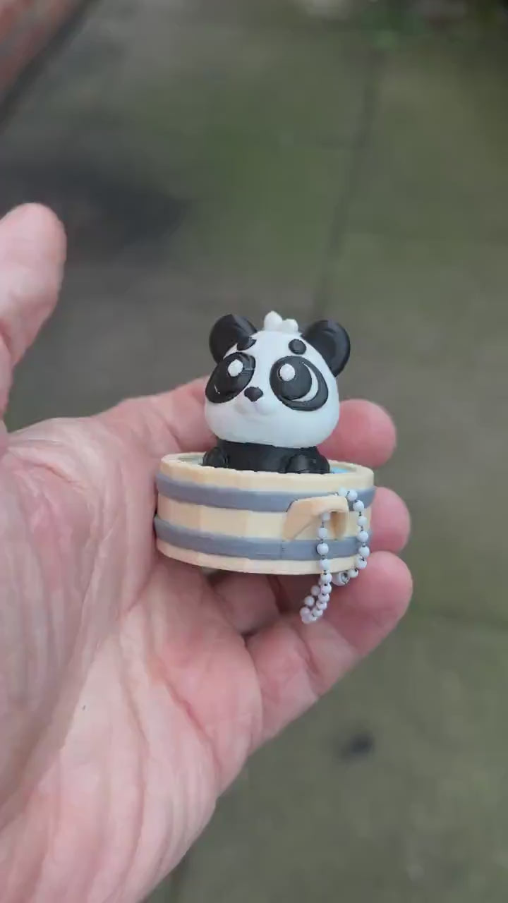 3D Printed Hot spring Panda Clicker Fidget | ADHD Sensory Toy | Quiet Stress Relief Button | Focus & Anxiety Aid | Desk Fidget