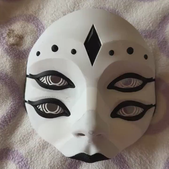 Hellequin Mask 3D Printed Cosplay Horror Mask Wearable Face Mask Oni Mask For   - Unique Japanese Art, japanese mask