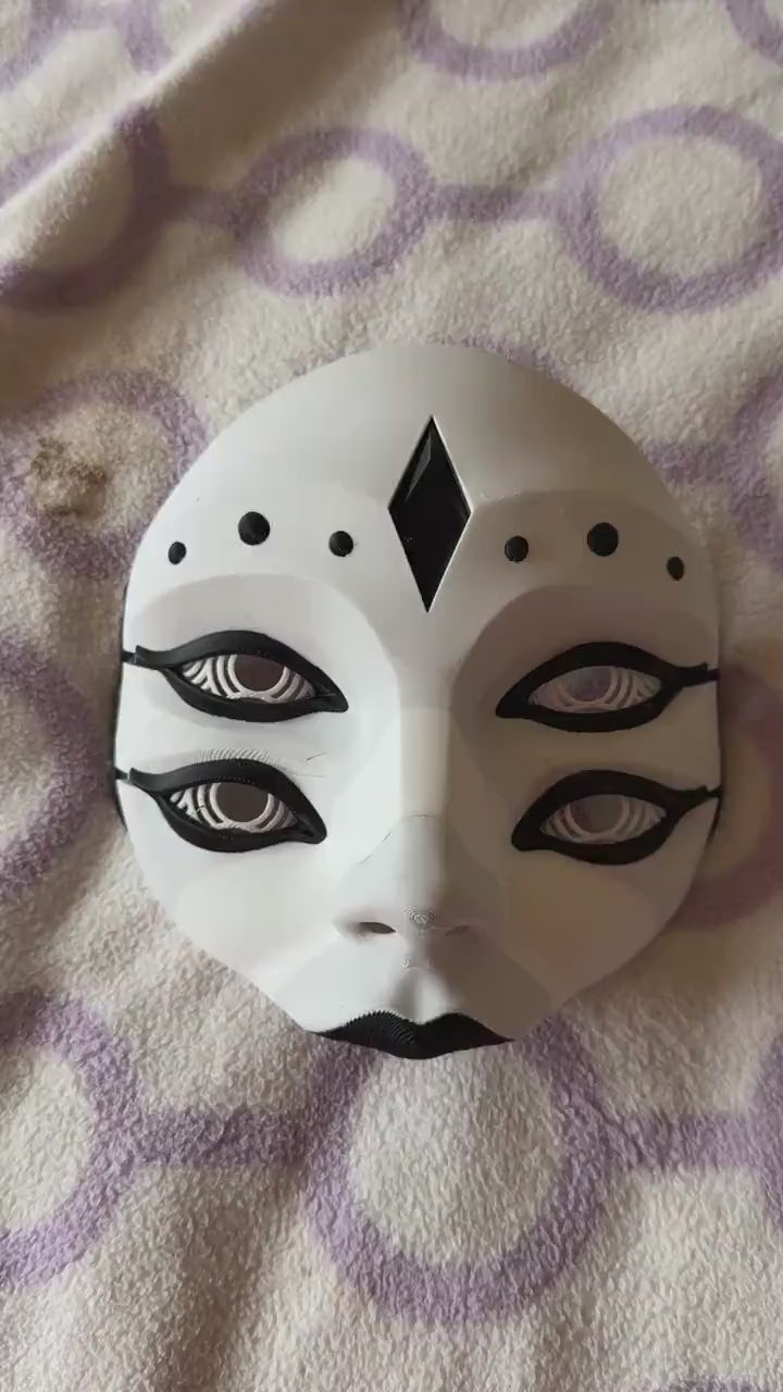 Hellequin Mask 3D Printed Cosplay Horror Mask Wearable Face Mask Oni Mask For   - Unique Japanese Art, japanese mask
