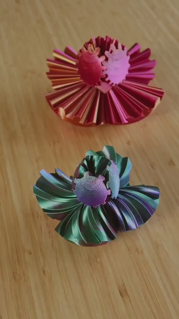 Unique 3D Printed Gear Ball Version 2 Fidget Toy – Perfect Stress Reliever & Desk Accessory