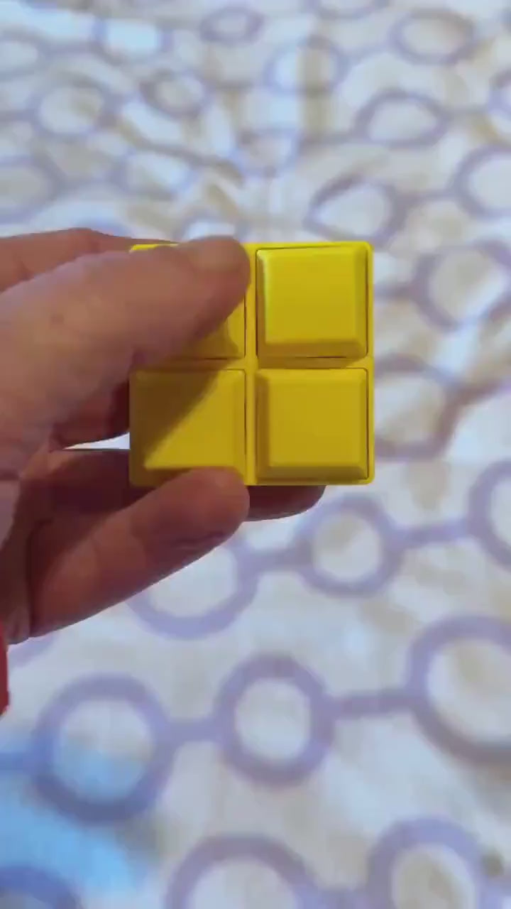 Adorable 3D Printed  classic block design Clicker - Perfect Handheld Size!