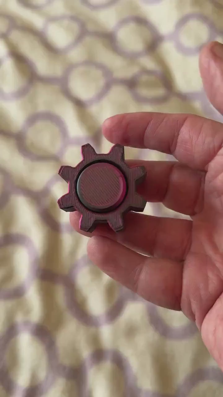 3D Printed Fidget Clicker Spinner – Custom Colors | Stress Relief Toy | ADHD Fidget | Desk Toy |