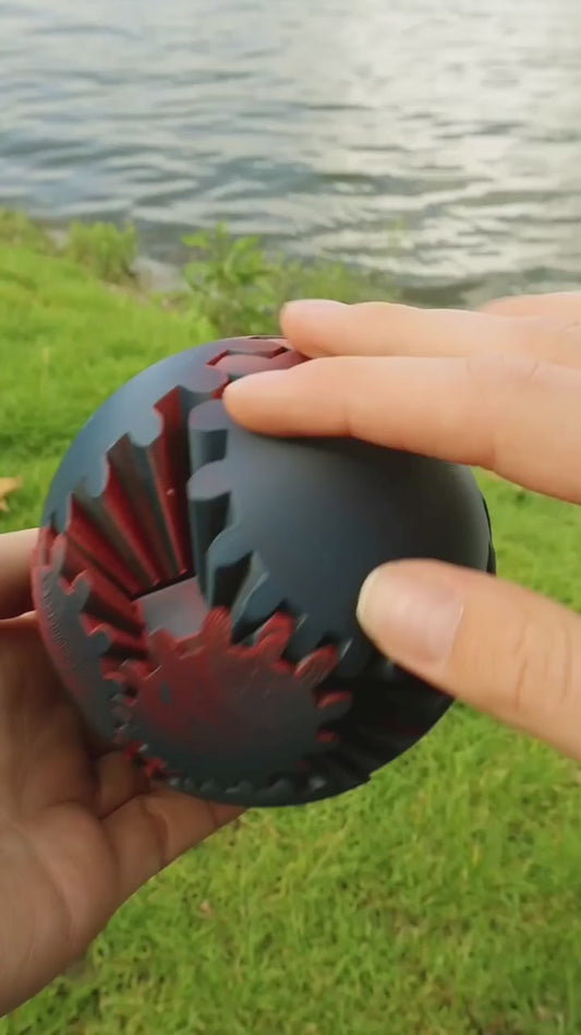 Unique 3D Printed Gear Ball Fidget Toy – Perfect Stress Reliever & Desk Accessory