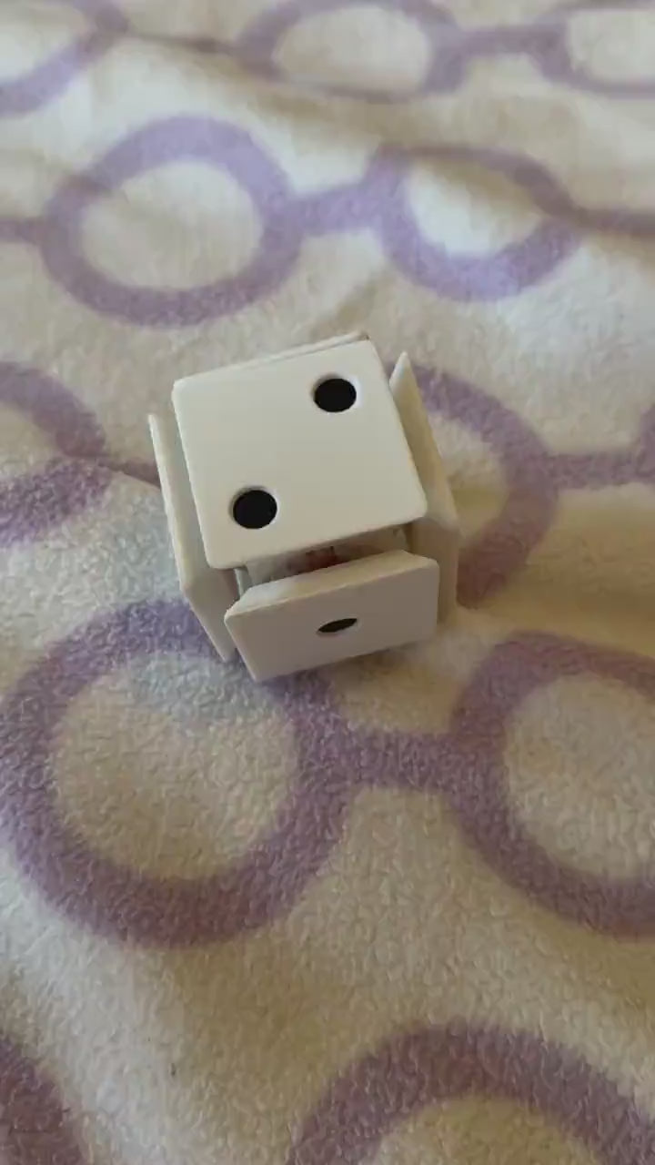 Adorable 3D Printed Dice Clicker - Perfect Handheld Size! Pink / Blue